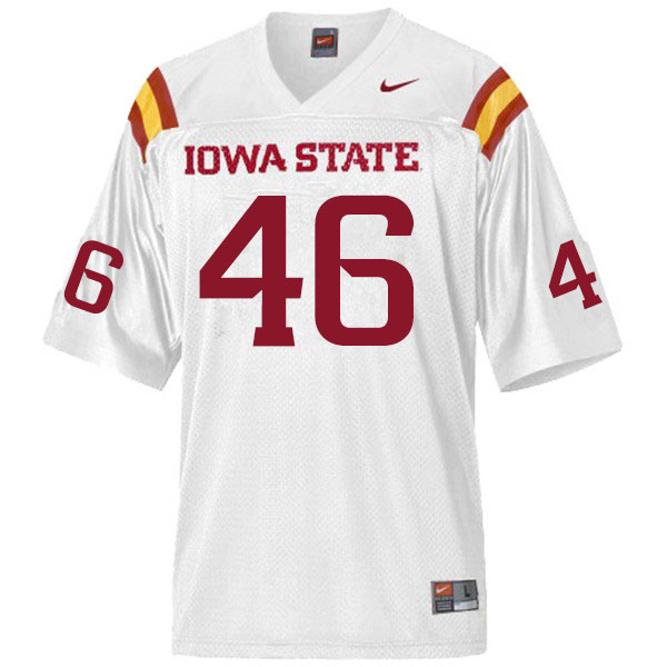 Iowa State Cyclones Men's #46 Andrew Ernstmeyer Nike NCAA Authentic White College Stitched Football Jersey EV42J74WT